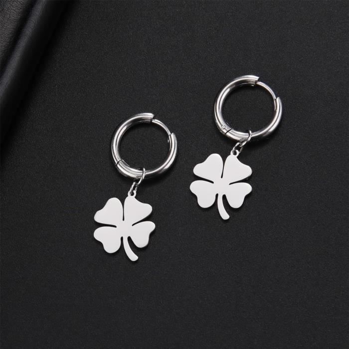 Boucles d'oreilles trèfle
