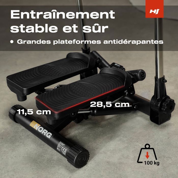 Stepper Hop-Sport HS-055S Noble Swing Avec écran LCD - Neuf, Max 100 Kg, Ajustable