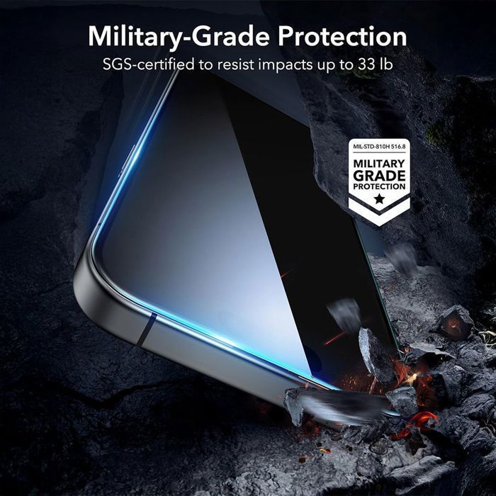 Pack 2 Protections écran Verre Trempé Pour IPhone 17 Pro Max - Dureté 9H, Anti-rayures, Kit D'installation Inclus - 14