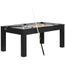 Billard Convertible En Table A Manger 6 Personnes Verviers Noir Gris Tapis Achat Vente Billard Cdiscount