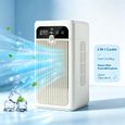 Refroidisseur d'air portable - 2 vitesses + brumisation - Silencieux - 3000mAh - Climatiseur mobile -500ML air conditioner portable