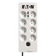 Multiprise/Parafoudre - EATON Protection Box 8 Tel USB FR - PB8TUF - 8 prises FR + 1 prise tel/RJ + 2 ports USB - Blanc & Noir-0
