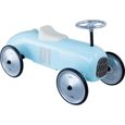 Porteur voiture de course en métal - Vilac - Vintage bleu tendre - Pour enfant dès 18 mois-0