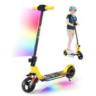 Trottinette électrique pour Enfants Et Adolescents 6-14 Ans - EROLLERRUN - Néons colorés - 130W - Pliable - écran LCD - Jaune