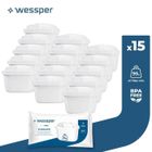 15x WESSPER Cartouches filtrantes pour Brita Maxtra+ et autres - Filtre à eau de qualité pour une eau plus pure