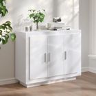 FIMEI Buffet Blanc Brillant 92x35x75 cm Bois d'ingénierie-841