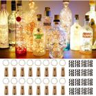JRING Lot de 16 Guirlandes Lumineuses Bouteille Blanc Chaud,2m 20 LEDs Bouteille Étanche Fil Flexible Décoration pour Noël, Partie,