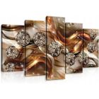 WALLARENA Impression sur Toile 5 parties Moderne Diamant 100x60 cm XXL Tableau Décoration Murale Intissée pour Salon Chambre pret a accroche