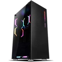 ABKONCORE E-ATX Premium Slim Full-Tower PC Gaming Case avec 6 Ventilateurs ARGB 120 mm preinstalles, 2 cotes en Verre trempe,