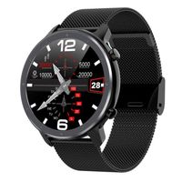 Montre connectée,Zurexa L11 montre intelligente hommes or écran tactile affaires sport Smartwatch Android Ip68 - Type Black-Alloy