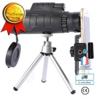CONFO® Caméra de téléphone portable télescope à double focalisation à tube unique HD mini observation d'oiseaux en plein air randonn