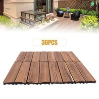 Plancher - Tapis de terrasse - plancher en bois - extérieur - 36 PCS 12x12" - brun
