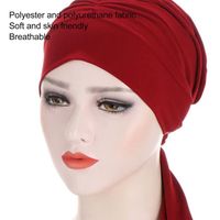 VGEBY foulard de couleur pure 2 pièces à la mode chimio chapeaux femmes doux respirant couleur Pure longue queue arc foulard pour