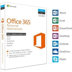 BUREAUTIQUE À TÉLÉCHARGER Logiciel de bureautique Microsoft Office 365 Perso