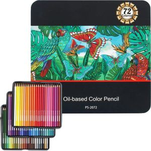 TAILLE CRAYON Lot de 72 crayons de couleur de qualité pour adult