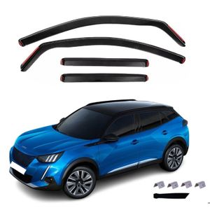 ClimAir Déflecteurs Latéraux Master Noir Arrière - Compatible Peugeot 2008 5 Portes 2013-2019