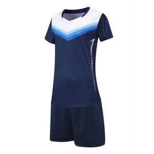 BALLE - BOULE - BALLON Bleu royal - 3XL-Hauteur 170-175CM - Uniforme de volley-ball à manches courtes pour femmes, Chemise et short