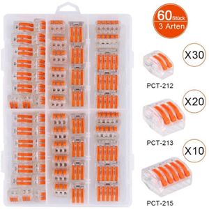 CTRICALVER 10 Pcs Connecteur /électrique avec Levier de Fonctionnement Bornes de Connexion avec vis de Montage Compact Borne de Connexion /électrique Automatique 2 in 4 Out