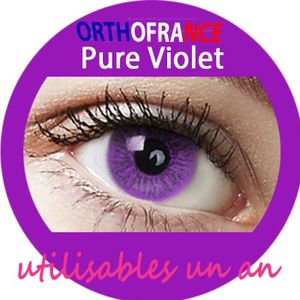 LENTILLES DE CONTACT Lentilles De Contact De Couleur Pure Violet 1Ton 12 Mois sans correction AAV Orthopedie Paris ®