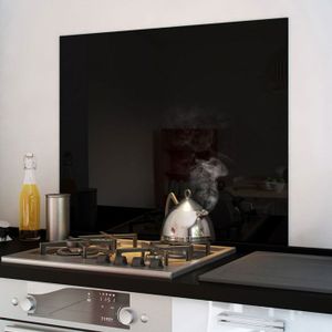 Credence Fond De Hotte Verre Brillant Noir 900x700 Mm Achat Vente Credence Credence Fond De Hotte Verr Cdiscount