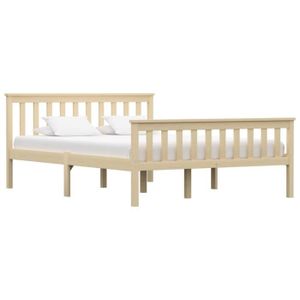 Lit Adulte 140x200 Avec Sommier En Bois Massif Cdiscount