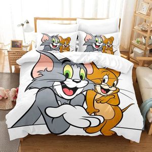 Housse De Couette Vintage Tom Et Jerry Avec Taie – Déco Lit Rétro Et Ludique