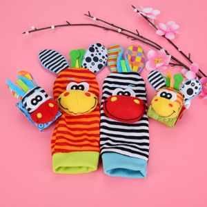 LINSUNG Jouets sensoriels 0-6 mois Chaussettes pour b/éb/é Hochets int/égr/és S/écurit/é des mat/ériaux en tissu Socks cattle
