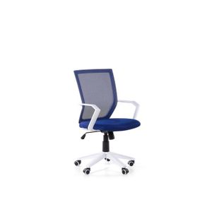 CHAISE DE BUREAU Beliani - Chaise de bureau couleur bleu foncé réglable en hauteur RELIEF