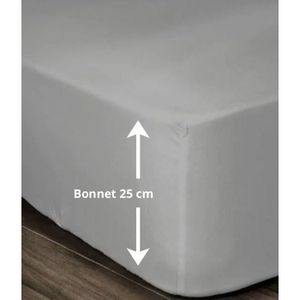 Drap Housse Blanc 80x190 Cm - Polycoton Facile D'Entretien Sans Repassage
