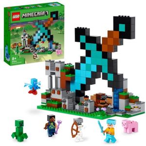 ASSEMBLAGE CONSTRUCTION LEGO Minecraft 21244 L’Avant-Poste de l’Épée, Jouet, et Figurines Creeper, Squelette, pour Enfants
