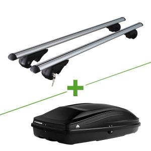 TÜV Abe Barres de toit Porte bagage alu pour Ford Connect à partir de 2014 gris 2 pcs