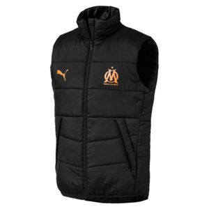 Imperméable - Trench Doudoune sans manches - PUMA - Olympique de Marseille - Noir