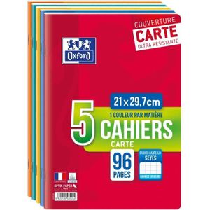 Cahier Polypro Mimesys A4 21x29,7 96P Grands Carreaux Seyes Gris