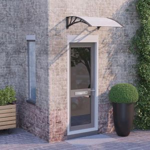 Auvent De Porte Froadp 300 X 100 Cm – Polycarbonate Résistant UV, Gris, Protection Pluie Et Soleil