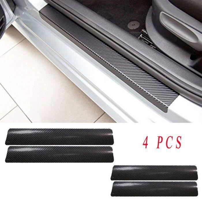 Lot de 2 rouleaux de protection de seuil d'entrée de portière de voiture,  film protecteur de seuil de voiture, 5 cm, 3 m, noir