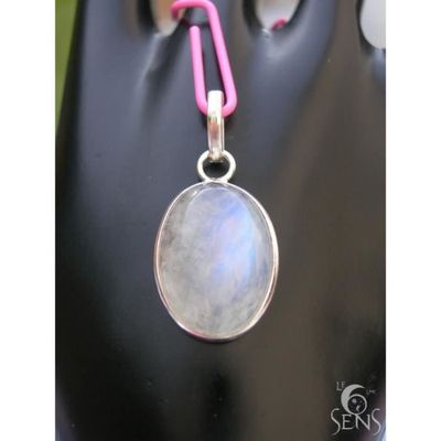 PIERRE DE LUNE SYNTHÉTIQUE OPALITE PENDENTIF PHOENIX EN PLAQUÉ ARGENT