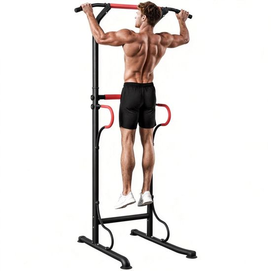 Station De Musculation HOMCOM Multifonctions - Neuf Sous Emballage - 98x84x219 Cm - Rouge Et Noir