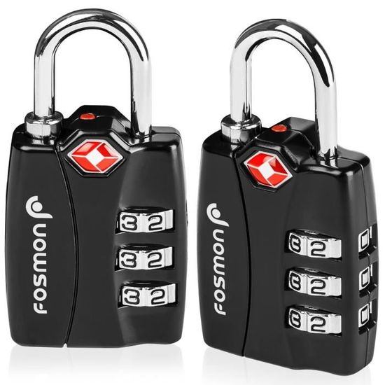 casiers Sac de Voyage Cas de Costume 4 Chiffres Codes de Cadenas Combinaison pour Valise Fosmon TSA approuv/é s/écurit/é Bagages serrures, Paquet de 2 Salle de Gym serrures /à v/élo ou Autres