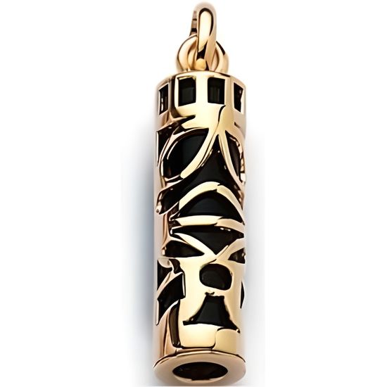 Pendentif Tiki Sagesse Plaqué Or 18 Carats - Petit Modèle, Pierre Bleue (Homme/Femme)