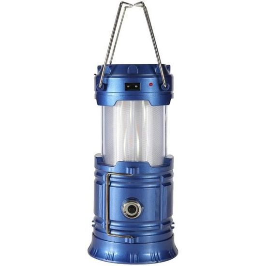 Lanterne solaire portable à LED, lampe torche télescopique