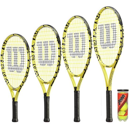 Wilson Minions Raquette de tennis junior 58,4 cm avec housse de protection et 3 balles de tennis[349]