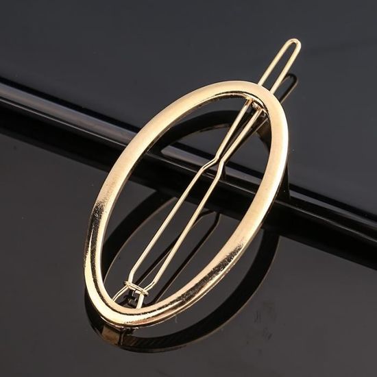 Lot De 5 Pinces à Cheveux Géométriques Perle Diamant Métal Doré - Neuf Sans étiquette