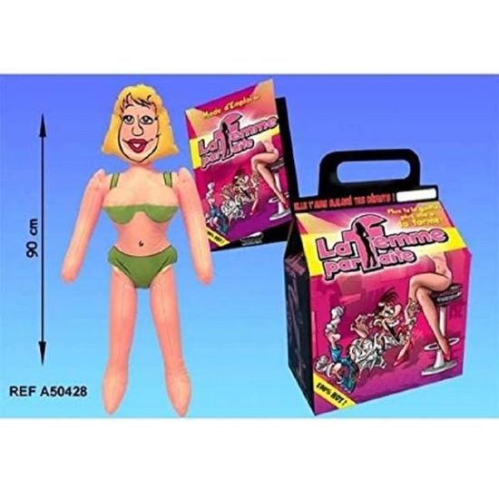 Poupée Gonflable Femme Taille Réelle (5 Pieds) - Accessoire Décalé Pour Enterrement De Vie De Garçon / Soirée