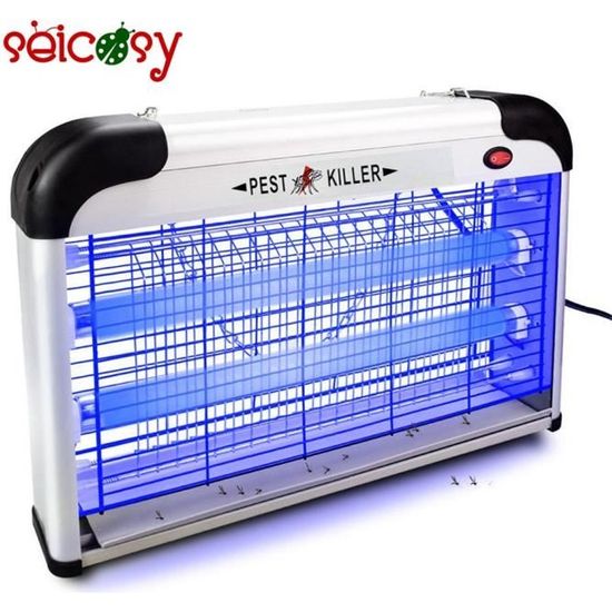 Lampe Anti-moustiques UV Rechargeable - 2000V - Éclairage LED - Pour Camping Et Maison Lampe Anti-moustiques UV Rechargeable