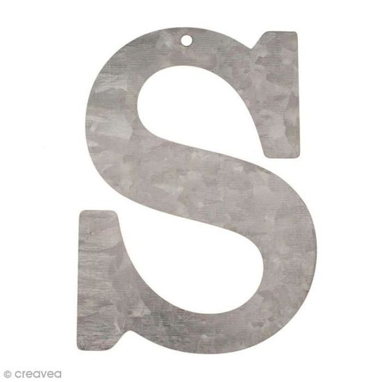 Lettre R Déco Murale En Métal Galvanisé 12 Cm - Style Industriel Rustique Pour Intérieur/Extérieur