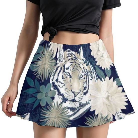 Jupe Mi-mollet Blumarine - Imprimé Tigre, Ligne A, Taille D-34 - Occasion Très Bon état - Fabriquée En Italie