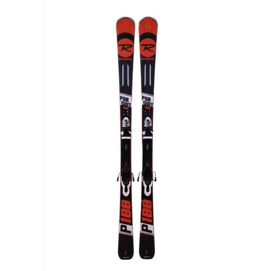 Skis Rossignol Pursuit 100 + Fixations - Occasion, Longueur 161-170 Cm, Noir, Pour Homme