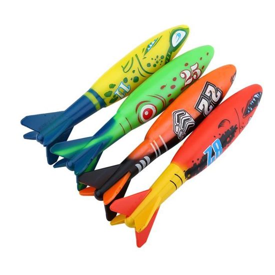 Jouets De Plongée Pour Piscine - Lot De 8 Torpilles Colorées - Matériau Non Toxique, Surface Lisse - Pour Enfants Et Adultes - Entraînement à La Plongée, Jeux Aquatiques