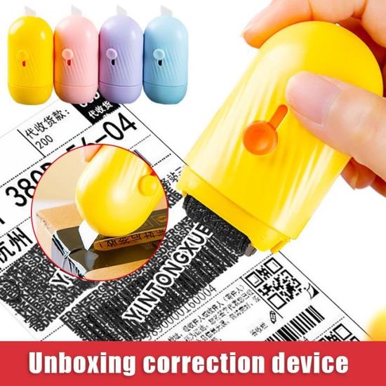 Lot De 3 Tampons à Rouleau Protection Identité - Anti-Fuites D'Informations, Multicolore
