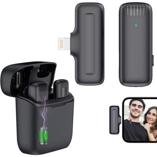 Micro Cravate Sans Fil 2pcs - Avec Boîtier Chargement, Suppression Bruit, Pour Smartphone USB-C
